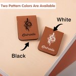 Personalized Floral Snake Magnetic Leather Bookmark Clip with Name Reading Stationery Supplies Birthday Gift for Bookworms Snake Lovers