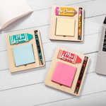 Personalisierte Bleistift Buntstift Notebook Zusammensetzung Buch Haftnotiz hölzernen Halter mit Stift und Stift Steckplatz Anerkennung Geschenk für L