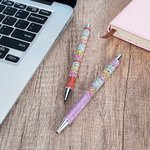 Personalised Colorful Glitter Dalmatian Dots Retractable Ballpoint Pen with Name Birthday Appreciation Gift for Teacher Student