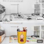 Personalised Cartoon Girl Boy Waterproof Laundry Storage Basket with Name and Handle Birthday Children's Day Gift for Kids