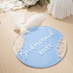 Etiquette de suspension en acrylique avec titre et nom Mariage Fête de la Célibataire Cadeau de douche de mariage pour Mariée Demoiselle d'honneur