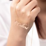 Personalisierte zierliche Schmetterling Name Pendnat Halskette Valentinstag Geburtstag Jahrestag Geschenk für Frauen Mädchen