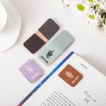Personalized Floral Snake Magnetic Leather Bookmark Clip with Name Reading Stationery Supplies Birthday Gift for Bookworms Snake Lovers