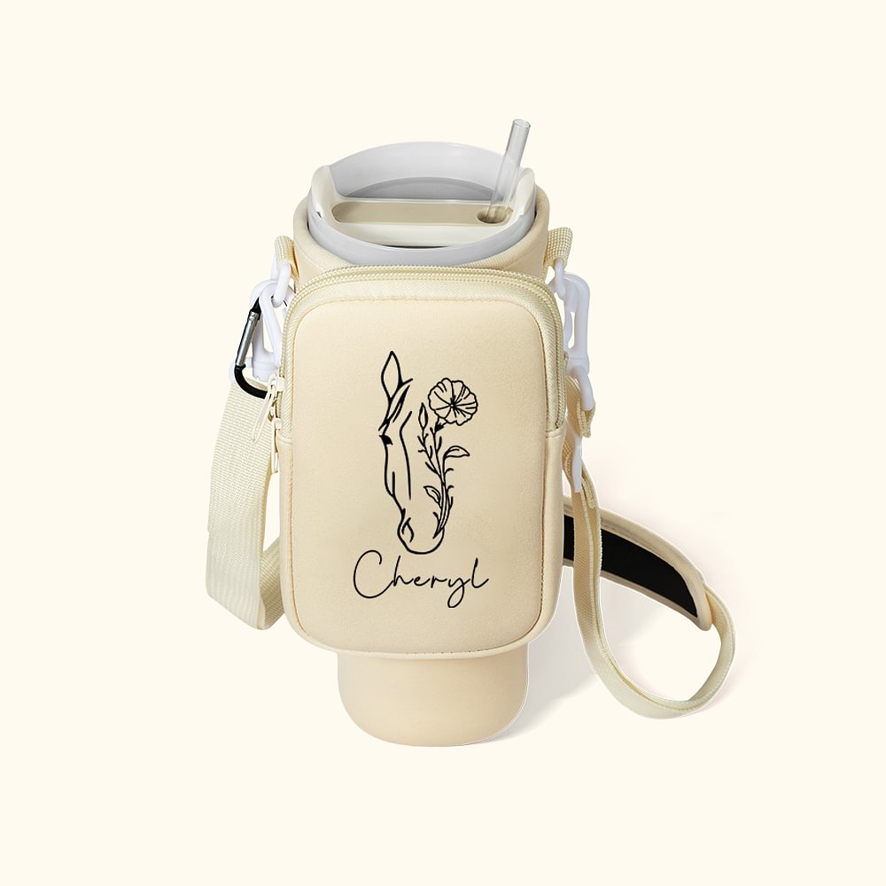 Theaque Sac De Transport Pour Bouteille D'eau Avec Poche Pour Téléphone – Pour Tasse Stanley De