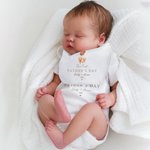 Personnalisé Our First Father's Day Bear with Balloon 100% Cotton Baby Bodysuit T-shirt with Name Year Father's Day Gift for Men Newborns