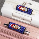 Personalized Birth Flower Cartoon Character Luggage Handle Wraps with Name Set of 2 Travel Accessories Birthday Gift for Travel Lovers