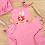 Personalised Baking Tools Adjustable Boy Girl Apron Chef Hat Set with Embroidered  Name and Pocket Birthday Gift for Kids Cooking Lovers