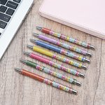 Personalised Colorful Glitter Dalmatian Dots Retractable Ballpoint Pen with Name Birthday Appreciation Gift for Teacher Student