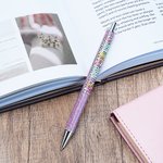 Personalised Colorful Glitter Dalmatian Dots Retractable Ballpoint Pen with Name Birthday Appreciation Gift for Teacher Student