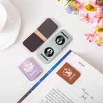 Personalised Book Castle Wave Night View Magnetic Leather Bookmark Clip with Name School Office Stationery Supplies Birthday Gift for Bookworms Kids