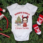 Body de bébé en coton avec nom Cadeau de douche de Noël pour bébé