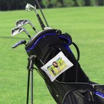 Personalised Lawn Cartoon Character Wristlet Linen Golf Ball Storage Bag with Name Sports Accessories Birthday Gift for Golfers Golf Players