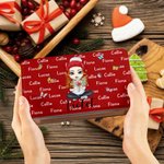 Personalised Butterfly Cartoon Mom Grandma Holding Birth Flower Bouquet Multicolor Biscuit Storage Tin with Names Birthday Christmas Gift for Women