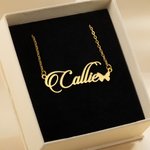 Personalisierte zierliche Schmetterling Name Pendnat Halskette Valentinstag Geburtstag Jahrestag Geschenk für Frauen Mädchen