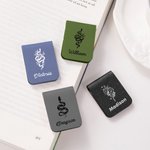 Personalized Floral Snake Magnetic Leather Bookmark Clip with Name Reading Stationery Supplies Birthday Gift for Bookworms Snake Lovers