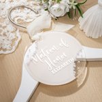 Etiquette de suspension en acrylique avec titre et nom Mariage Fête de la Célibataire Cadeau de douche de mariage pour Mariée Demoiselle d'honneur