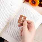 Personalised Stylish Cross Magnetic Leather Bookmark Clip with Name Multiple Colors Available Birthday Christmas Gift for Book Lover Reader