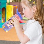 Personalised Butterfly Wings Birth Flower Fun Initial Cartoon 12oz Insulated Kid Name Water Bottle with Handle and Straw Birthday Gift for Boy Girl