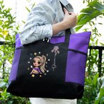 Sac à dos Oxford avec nom et fleur de naissance Cadeau d'anniversaire pour filles