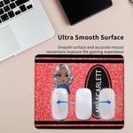 Personalised Cartoon Character Colorful Crayon Faux Glitter Mouse Pad with Name Appreciation Back to School Gift for Teacher