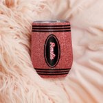 Henkilökohtainen Monivärinen värikynä Faux Glitter 12oz Wine Tumbler nimi Opettajan päivä arvostus lahja opettajalle