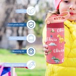 Personalised Watercolor Animal Series 12oz Kid Water Bottle with Name Birthday Christmas Gift for Girls Boys