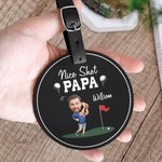 Henkilökohtainen Nice Shot Face Photo Kannettava nahkainen Golf Tee haltija nimellä ja vyönsolki Syntymäpäivä Urheilutarvikkeet Lahja Golf Loversille