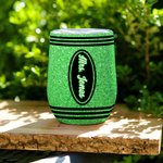 Henkilökohtainen Monivärinen värikynä Faux Glitter 12oz Wine Tumbler nimi Opettajan päivä arvostus lahja opettajalle