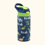 Personalised Watercolor Animal Series 12oz Kid Water Bottle with Name Birthday Christmas Gift for Girls Boys