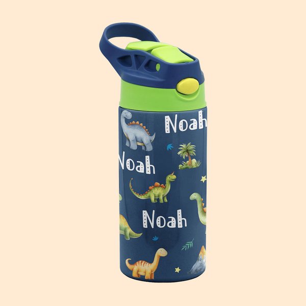 Personalisierte Aquarell Tier Serie 12oz Kind Wasserflasche mit Namen Geburtstag Weihnachten Geschenk für Mädchen Jungen