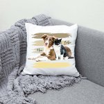 Personalized Pet Photo Throw Pillow Cover with Name Memorial Sympathy Gift for Cat Dog Lovers