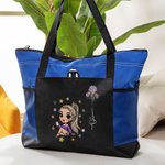 Sac à dos Oxford avec nom et fleur de naissance Cadeau d'anniversaire pour filles