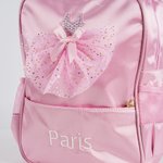 Personalized Bow Ballet Dress Waterproof Kid Backpack with Embroidered Name Back to School Birthday Gift for Girls