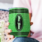 Henkilökohtainen Monivärinen värikynä Faux Glitter 12oz Wine Tumbler nimi Opettajan päivä arvostus lahja opettajalle