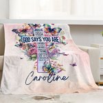 Personnalisé Dieu dit que vous êtes unique Bible spéciale Couverture chaude avec nom personnage de bande dessinée Décoration maison Cadeau d'anniversa