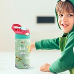 Personalised Watercolor Animal Series 12oz Kid Water Bottle with Name Birthday Christmas Gift for Girls Boys