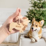 Personalizzato inciso nome Natale Cane Gatto con cappello e sciarpa Albero Decor regalo di Natale per gli amanti degli animali domestici