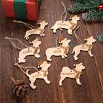 Personalizzato inciso nome Natale Cane Gatto con cappello e sciarpa Albero Decor regalo di Natale per gli amanti degli animali domestici