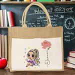 Sac à main personnalisé en forme de dessin animé avec fleur de naissance pour fille Cadeau d'anniversaire de mariage pour femmes filles