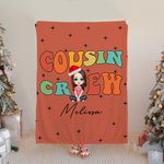 Primo personalizado Crew Personaje de dibujos animados Suave manta con nombre Navidad Cumpleaños Regalo para Niños Niñas