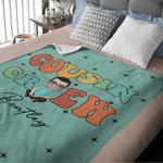 Primo personalizado Crew Personaje de dibujos animados Suave manta con nombre Navidad Cumpleaños Regalo para Niños Niñas