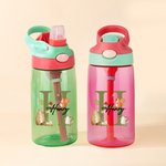 Personalized Woodland Animal 16 oz Kid Water Bottle with Straw and Spill-Proof Lid Back to School Outdoor Accessories Gift for Kids