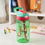 Personalized Woodland Animal 16 oz Kid Water Bottle with Straw and Spill-Proof Lid Back to School Outdoor Accessories Gift for Kids