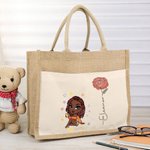 Sac à main personnalisé en forme de dessin animé avec fleur de naissance pour fille Cadeau d'anniversaire de mariage pour femmes filles
