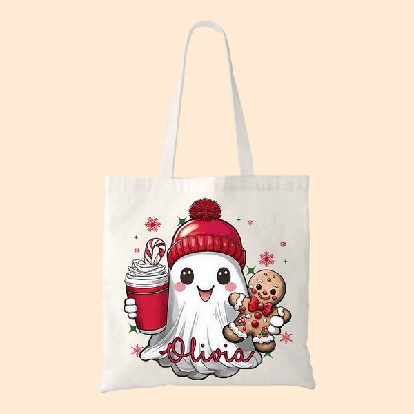 Sac en toile avec nom Anniversaire Noël Cadeau pour la famille Ami