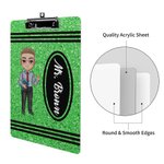 Personlig glitterfärgad krita söt tecknad design hängande skrivplatta med lågprofilsklämma Uppskattning Tillbaka till skolan Present till lärare