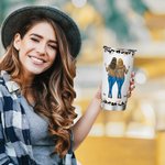 Personalized Because Of You I Laugh A Little Harder Stylish 20 oz Stainless Steel Tumbler with Name Birthday Gift for Besties Sisters