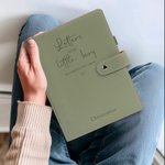 Personalised As I Watch You Grow Leather Journal Notebook Name with Hidden Buckle Pen Slot Baby Shower Mother's Day Father's Day Gift for Dad Mom