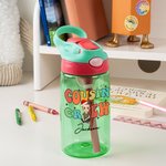 Personalized Cousin Crew Cartoon Character 16oz Bottle with Straw and Handle with Name Christmas Birthday Gift for Boys Girls