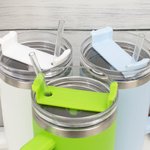 Personalized Faux Glitter Crayon Cute Cartoon 40oz Name Tumbler with Straw Birthday Back to School Gift for Teacher